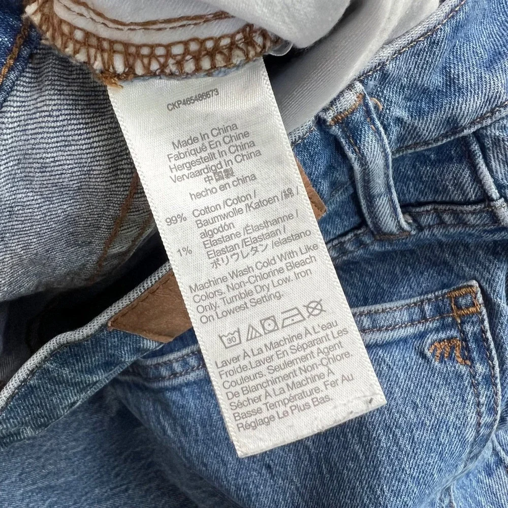 Madewell Jeans The Perfect Vintage Wide-Leg Crop Size 28 Tall Blue High Rise - Picture 8 of 14